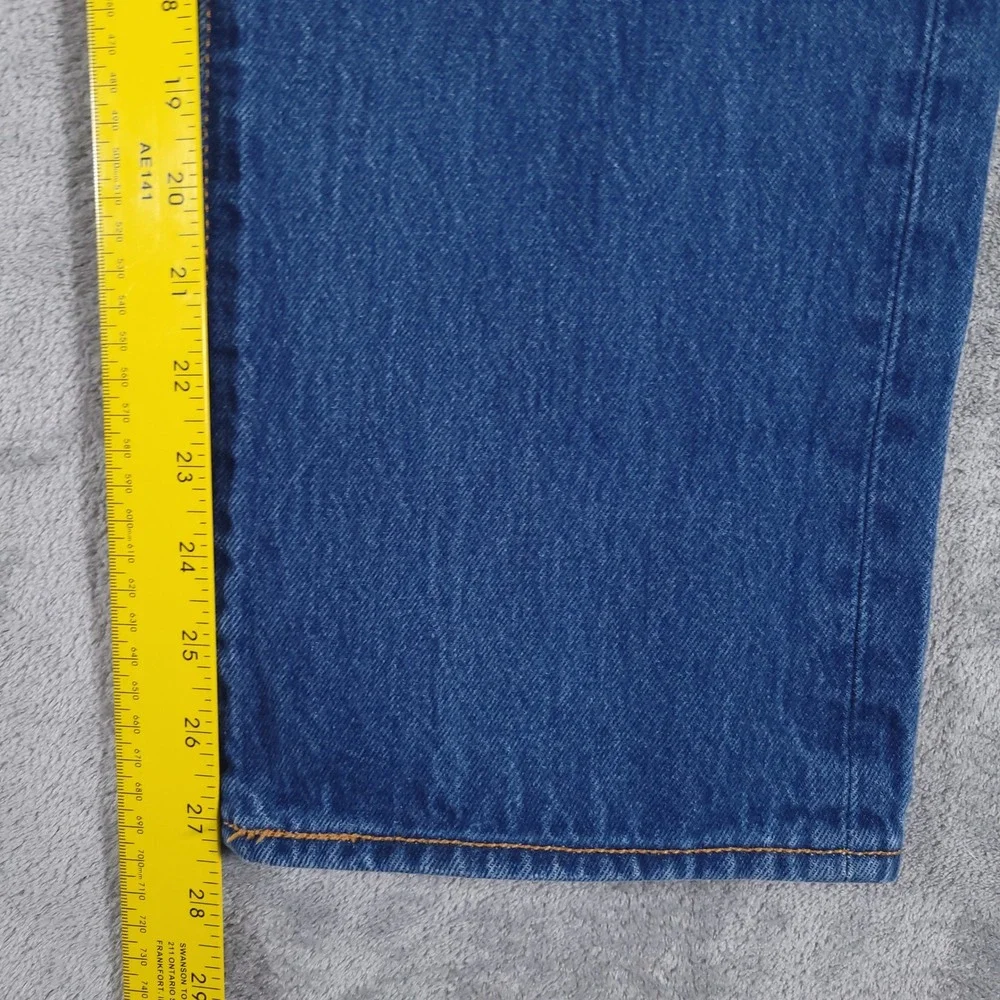 Levi's 501 Jeans Mens 36x30 (Fits 34x28) Blue Button Fly Straight Leg Denim